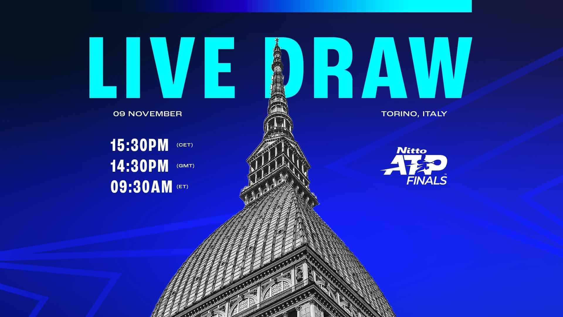 "Exciting Draw Revealed for 2023 Nitto ATP Finals in Turin"