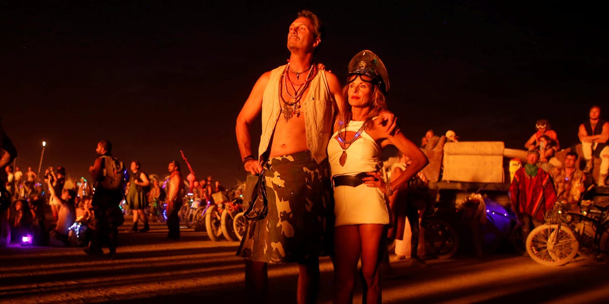 Featured image for "Burning Man Site Threatened by Tropical Storm Hilary's Flooding, Faces Closure"