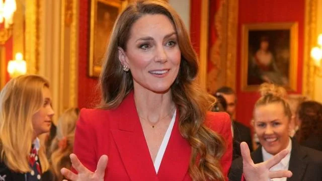 Kate Middleton Stuns in Red Alexander McQueen Power Suit at Windsor