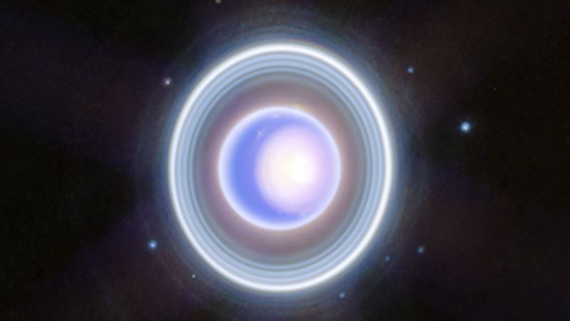 "JWST Reveals Stunning Image of Uranus' Rings and Unusual Features"