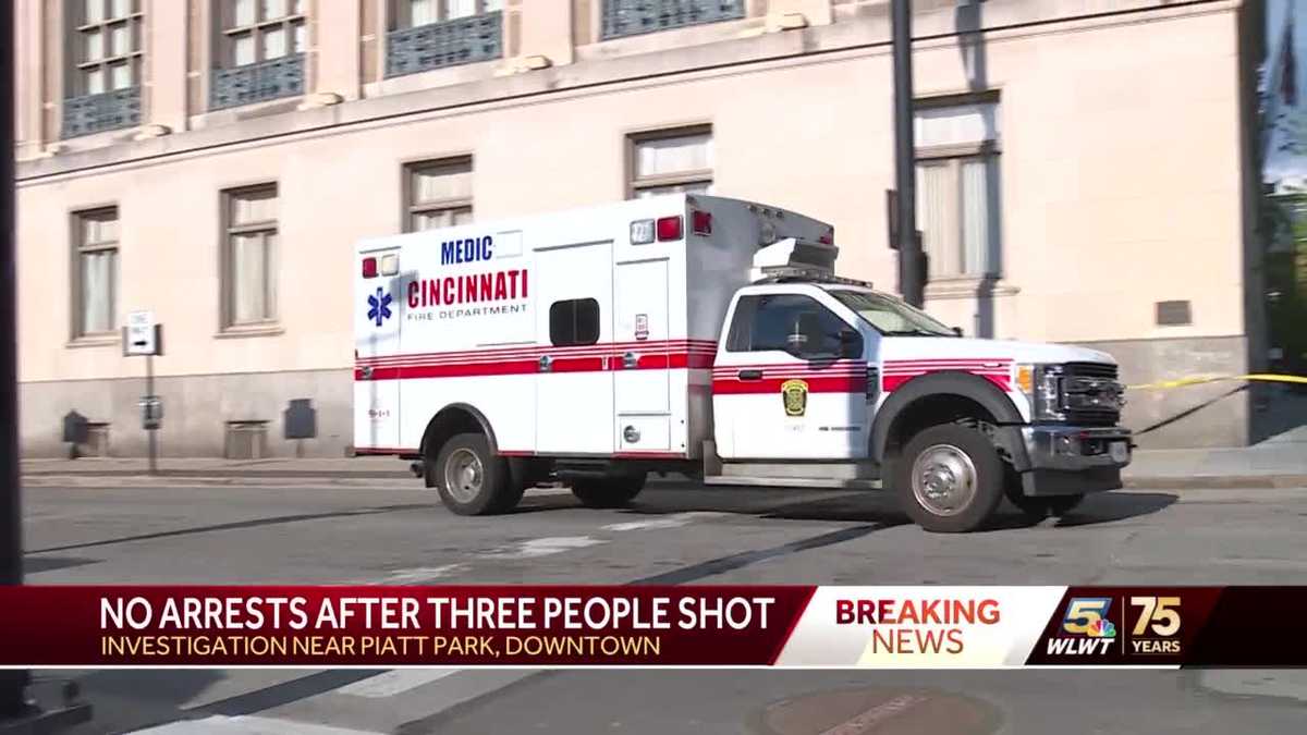 Downtown Cincinnati shooting leaves 3 injured.