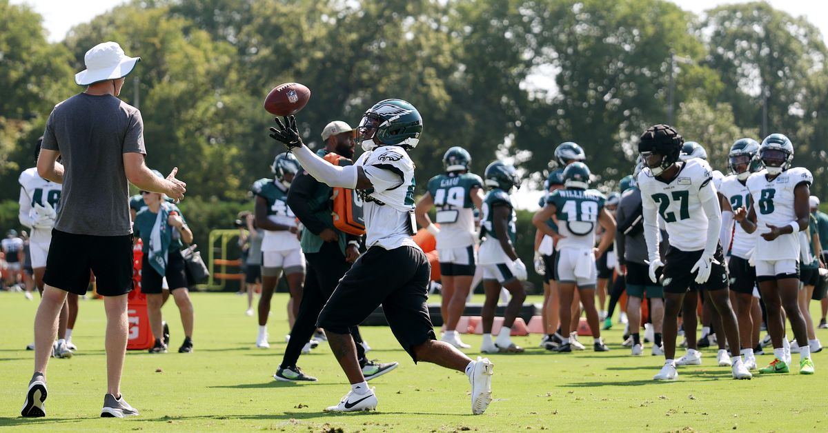 Featured image for Eagles Training Camp Highlights: Mitchell's Interception and Key Player Updates