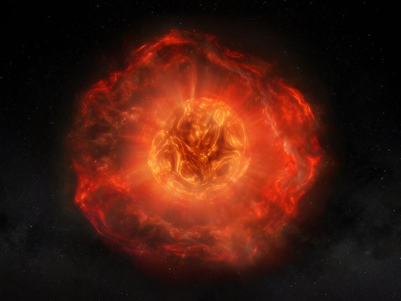 Featured image for "Stellar Transformation: Celestial Body's Astonishing Weight Loss Precedes Spectacular Supernova"