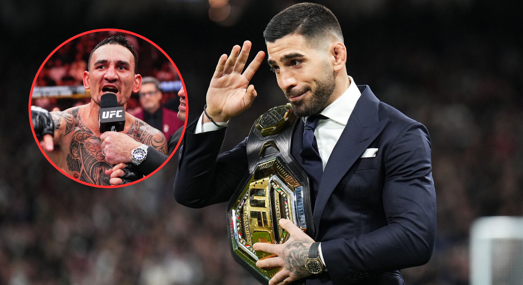 Featured image for Max Holloway Claps Back at Ilia Topuria's UFC Title Shot Threats