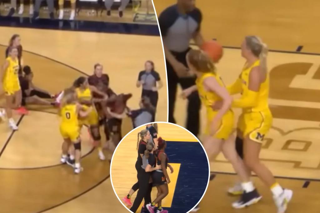 Featured image for "Fiery Altercation Mars Maryland vs Michigan Women's Basketball Clash"
