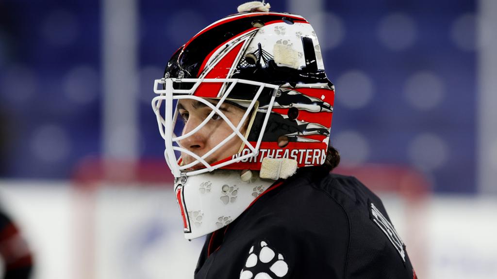 Featured image for Buffalo Sabres ink top goalie prospect Devon Levi to entry-level deal.