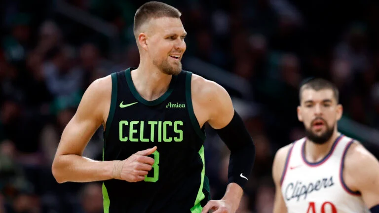 Featured image for Porzingis Shines in Season Debut as Celtics Dominate Clippers