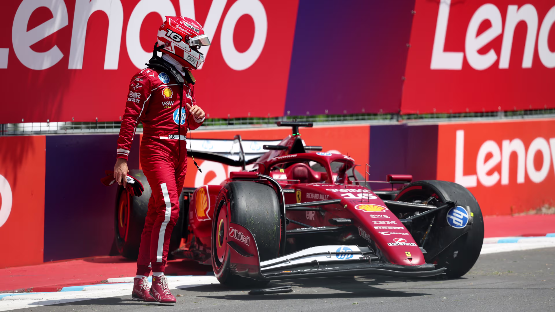 Leclerc apologizes after crash as Norris leads Canadian FP3