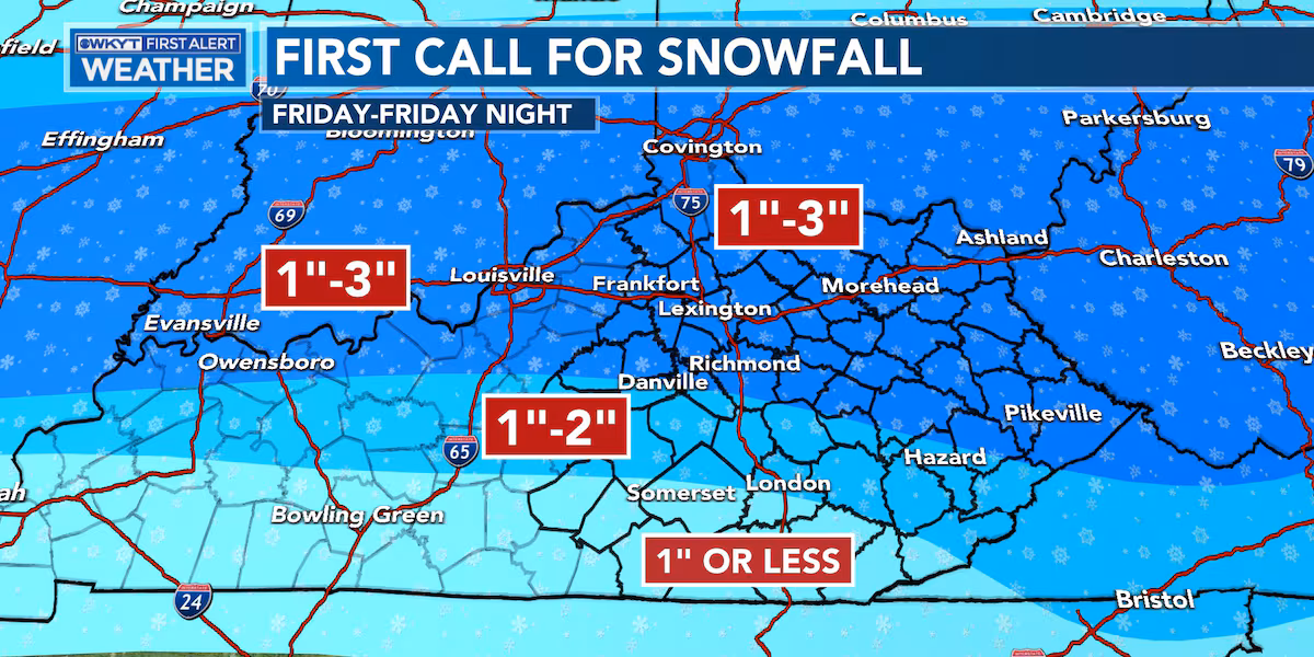 "Wintry Weather Ahead: Snow and Rain Forecast for Louisville and Greater Cincinnati"