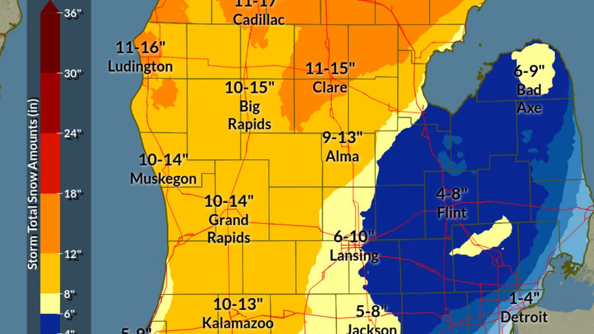 "Winter Storm Prep: Michigan's Snowfall Predictions and Flight Cancellations"