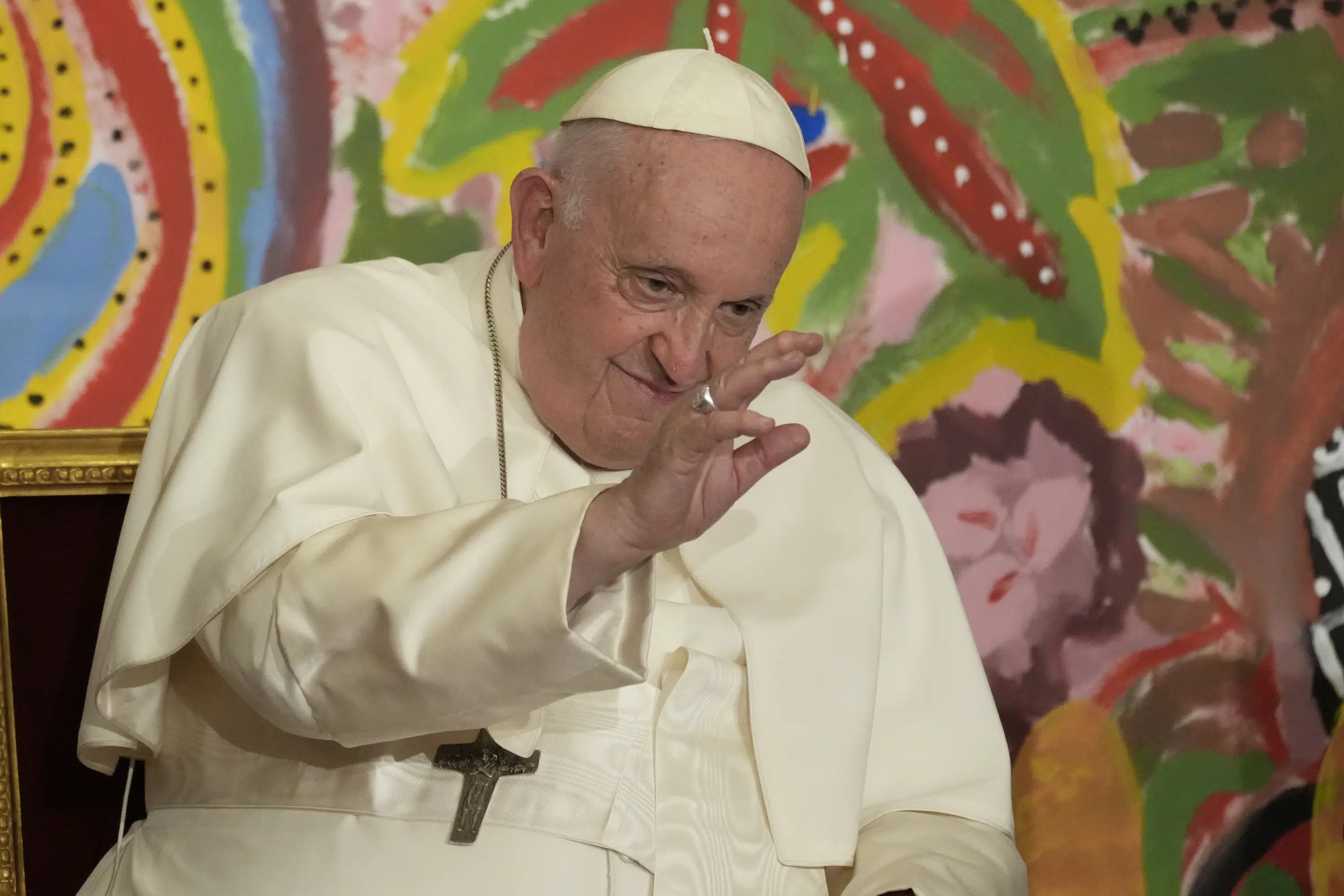 Pope Francis cancels meetings due to fever.