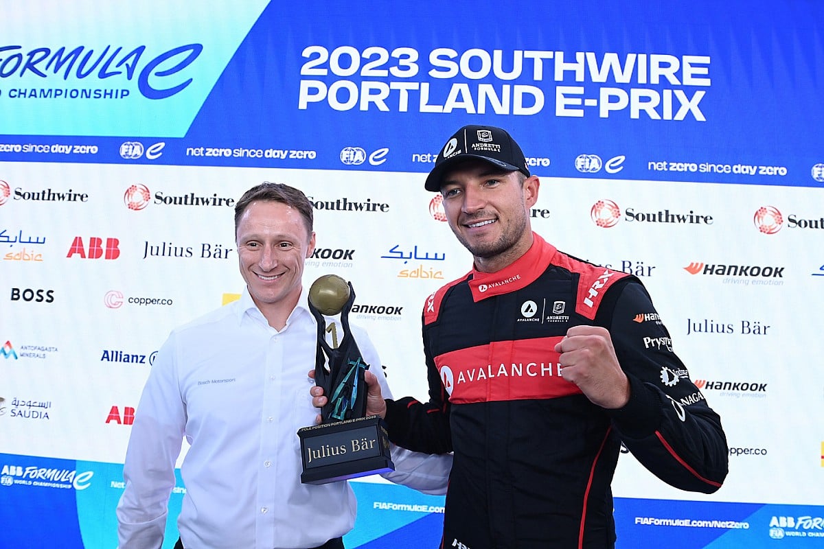Featured image for Dennis Secures Pole and Championship Lead at Portland E-Prix.