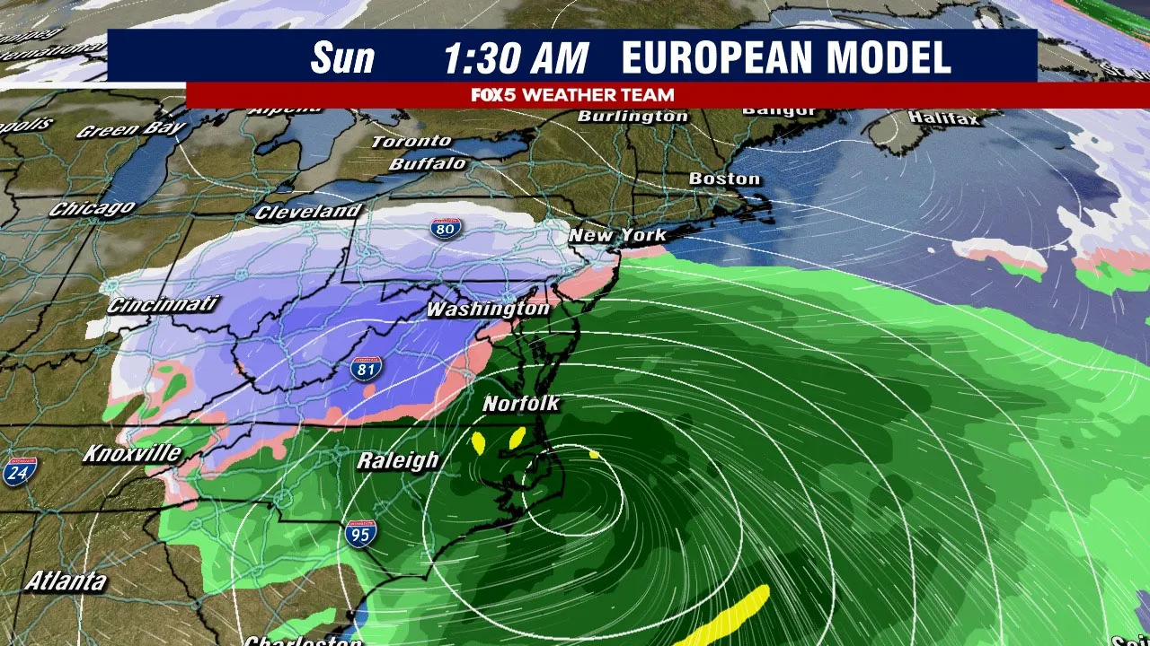 Featured image for "Eastern U.S. Braces for Potential First Major Snowstorm of 2024 This Weekend"