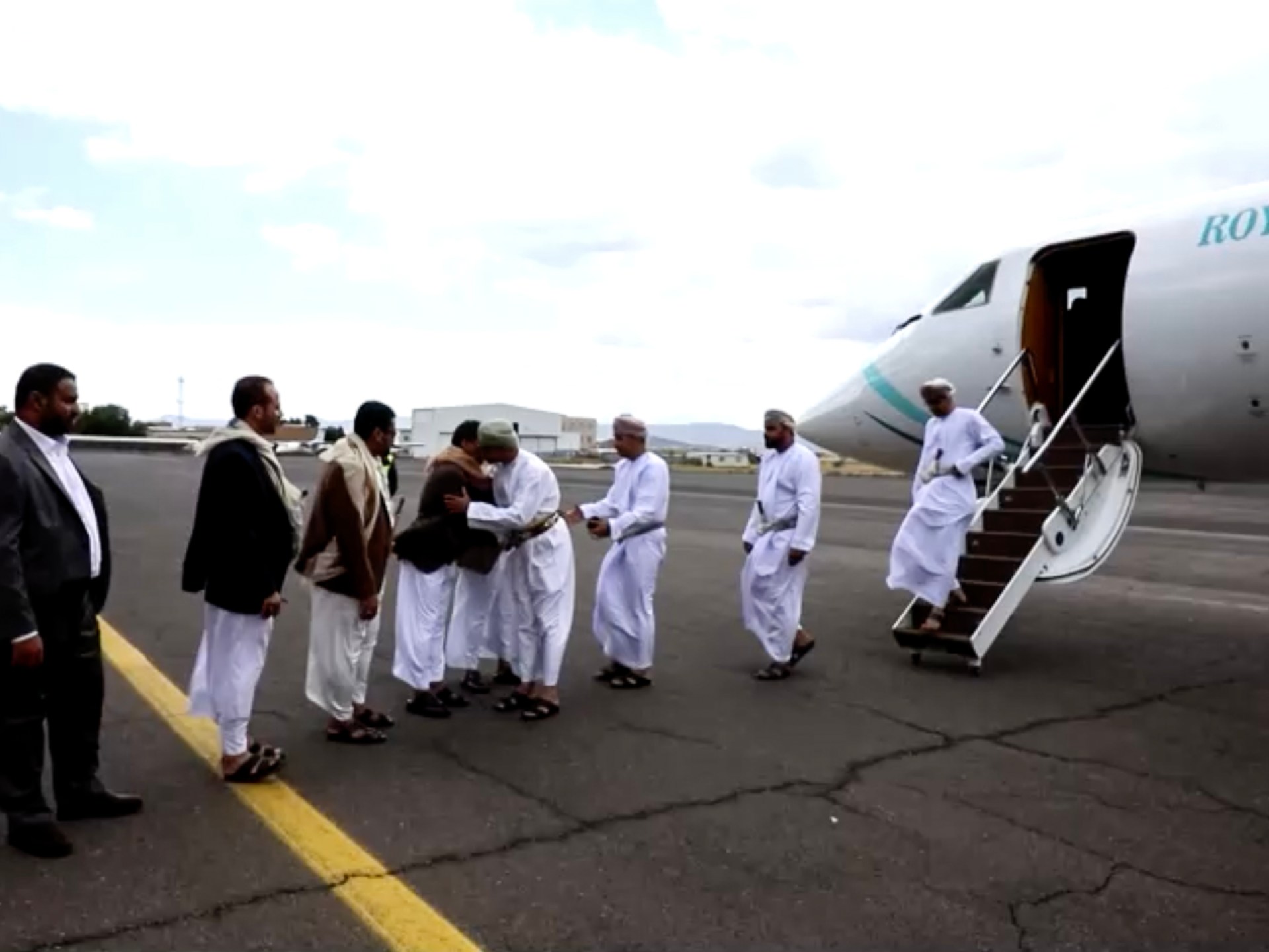 Saudi and Omani envoys meet with Houthi leaders for Yemen peace talks.