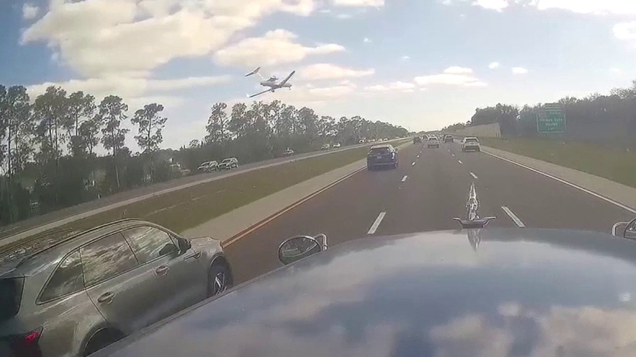 Featured image for "Survivor's Perspective: Dashcam Captures Deadly Florida Plane Crash on I-75"