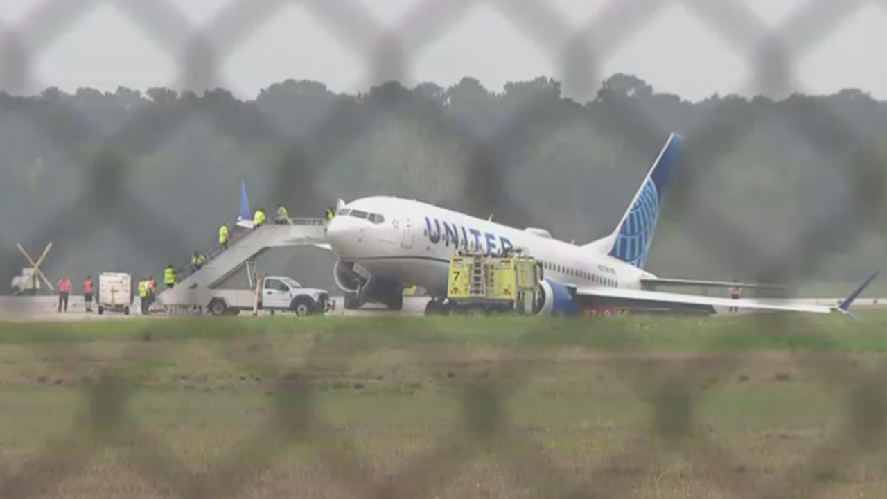 "United Airlines Boeing 737 Max 8 Skids Off Houston Runway, Prompting Evacuation"