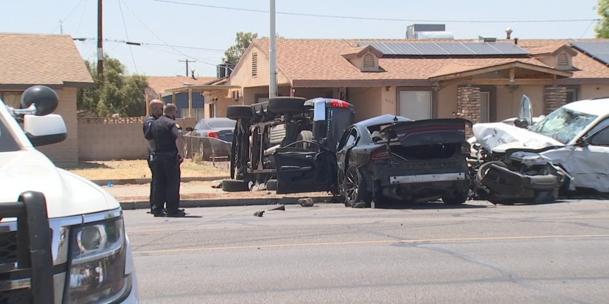 Phoenix car crashes leave multiple casualties.