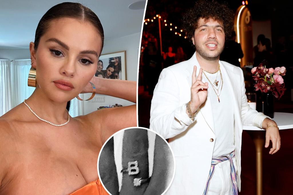 Featured image for Selena Gomez's Diamond 'B' Ring Sparks Speculation About Benny Blanco Relationship
