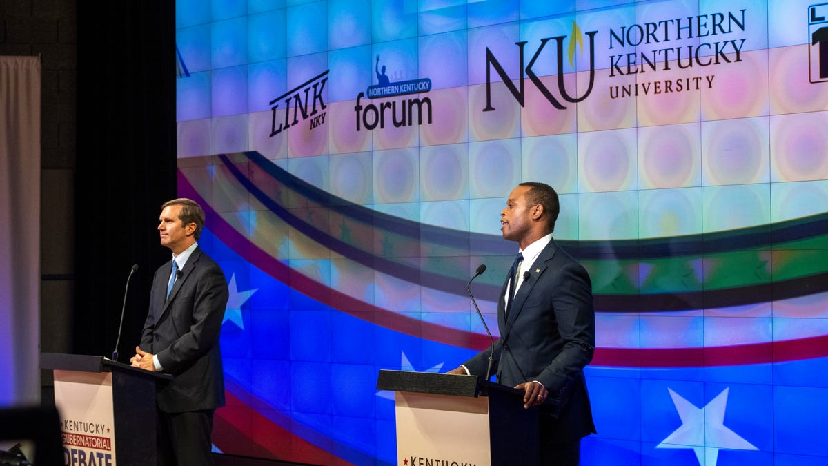 "Clashing Views: Beshear and Cameron Face Off in Kentucky Governor Debate"