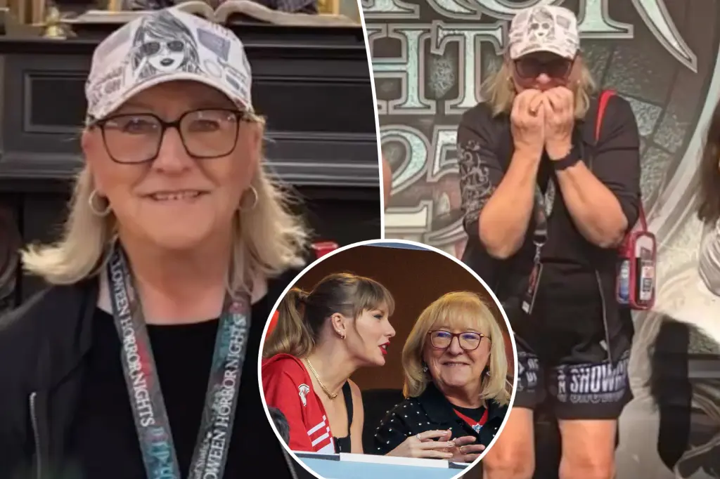 Featured image for Donna Kelce Shows Her Taylor Swift Spirit at Halloween Horror Nights