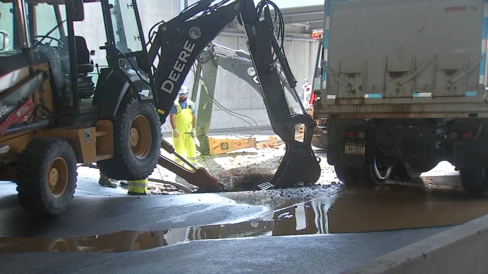 Water Main Break Causes Road Closures in Plymouth Township
