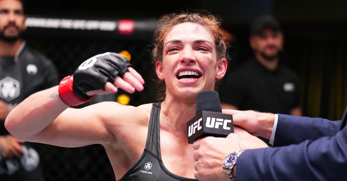 Featured image for Mackenzie Dern shines at UFC Vegas 73 with dominant win and 'Fight of the Night' bonus.
