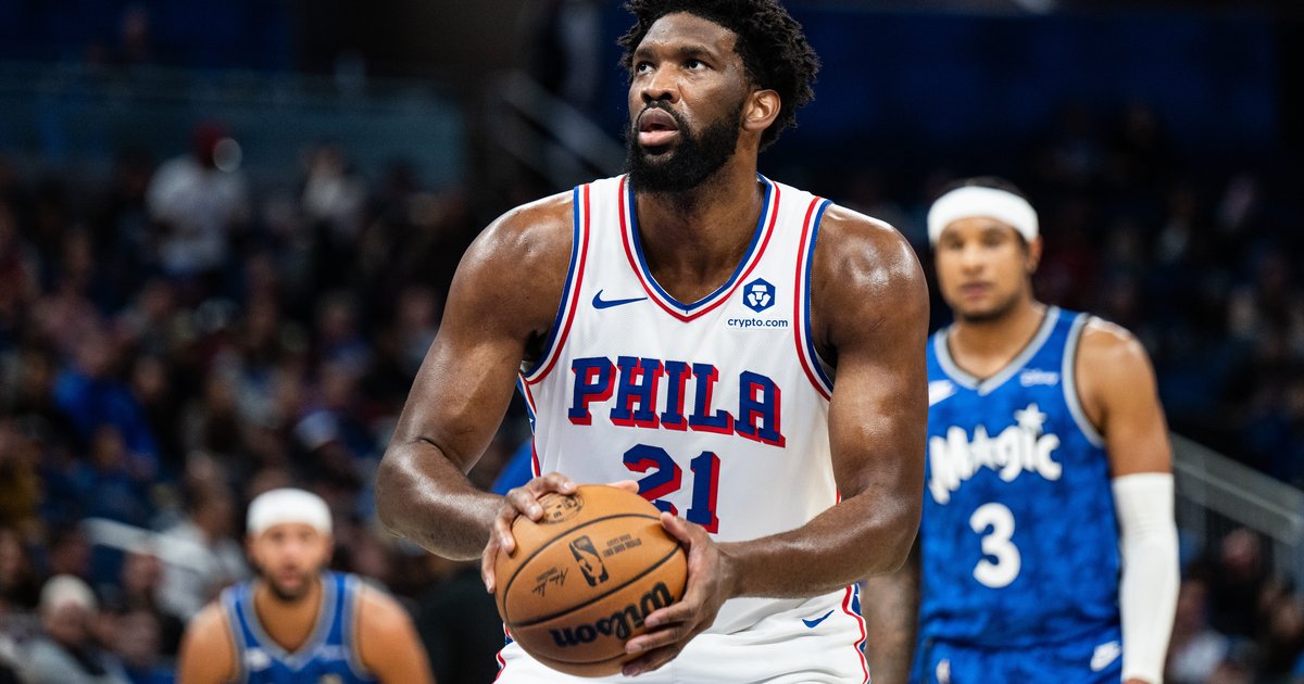 Featured image for "Embiid and Maxey Lead 76ers to Victory Over Magic with 68-Point Performance"