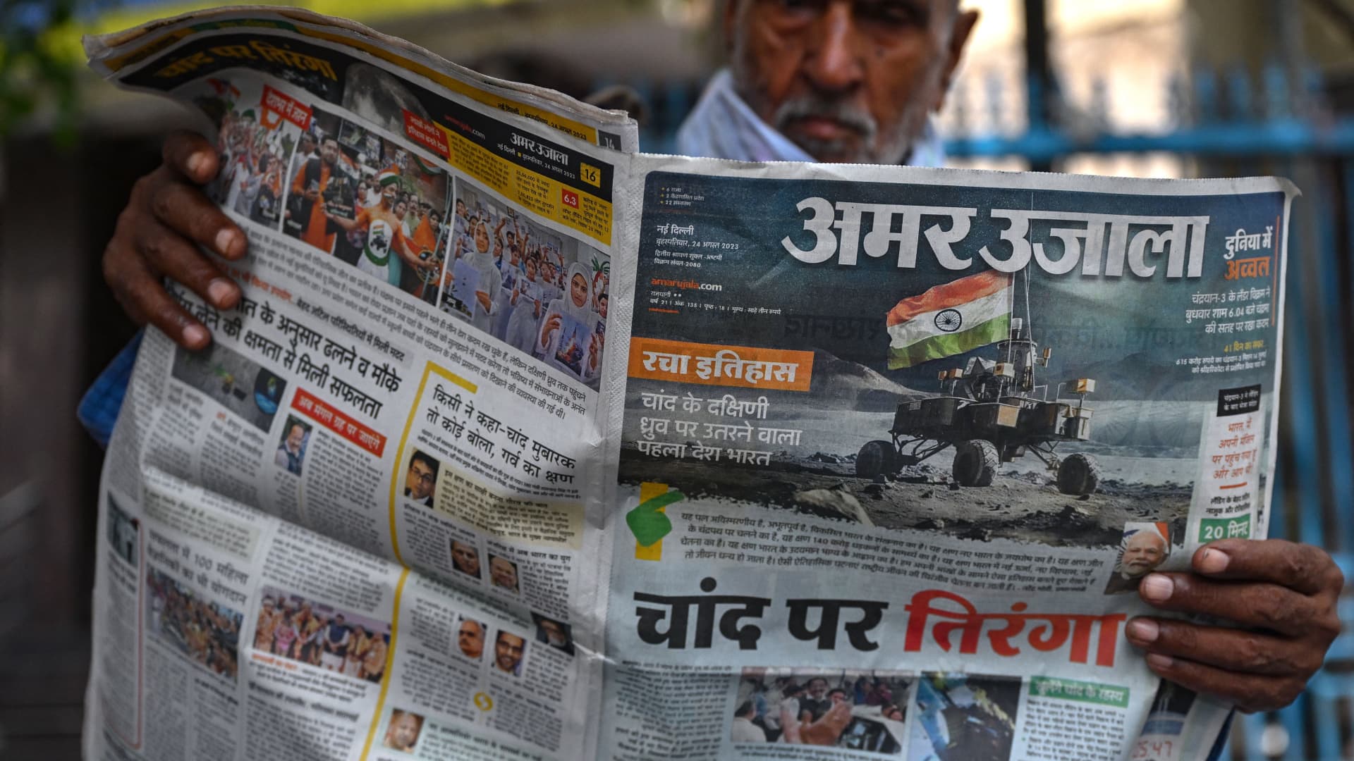 India's Chandrayaan-3 rover explores the moon's surface in historic mission