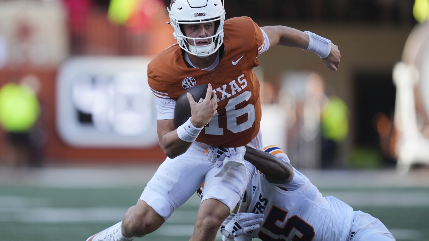 Featured image for Arch Manning and Texas Football Face Challenges After Narrow UTEP Win