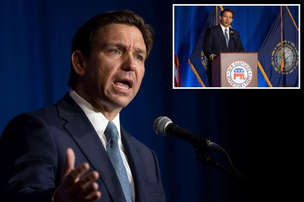 DeSantis' NH GOP speech interrupted by protesters yelling 'Jews against DeSantis'.