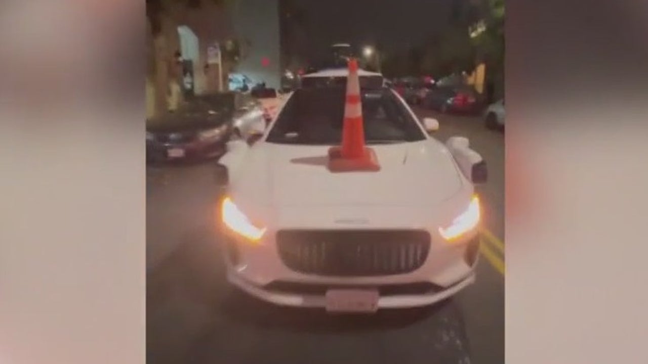 Activists Protest Autonomous Vehicles in SF with Traffic Cone Disabling