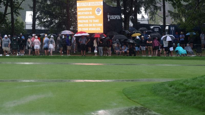 Featured image for US Open Final Round Suspended by Rain, Possible Monday Finish