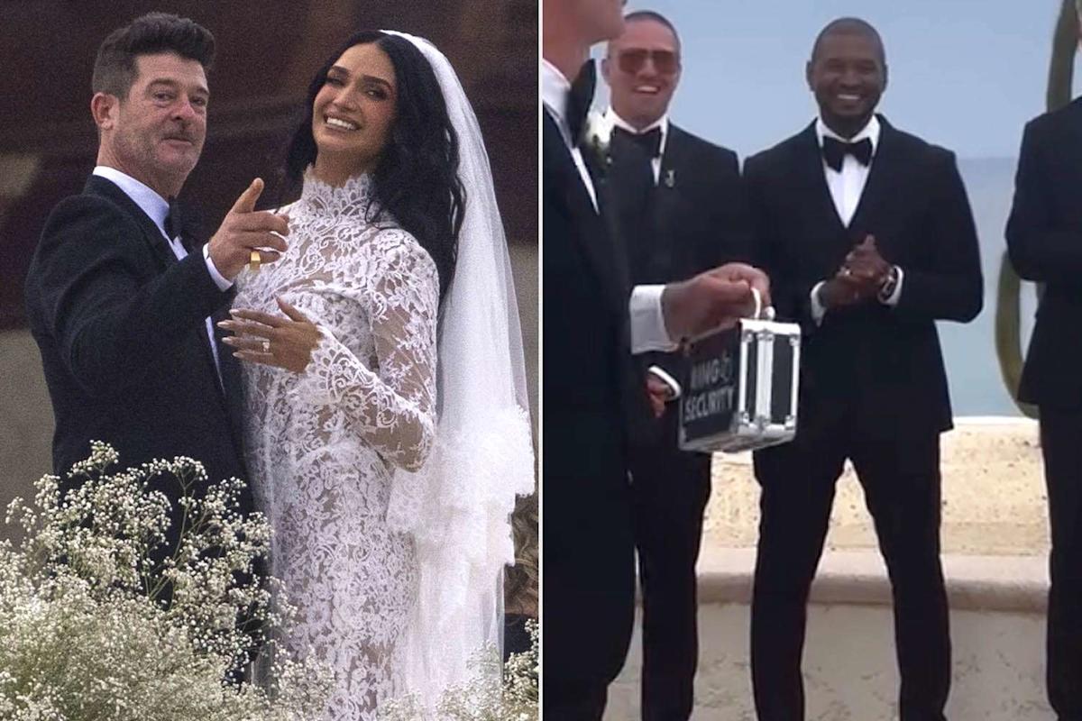 Featured image for Usher Attends Robin Thicke and April Love Geary’s Mexico Wedding as Groomsman