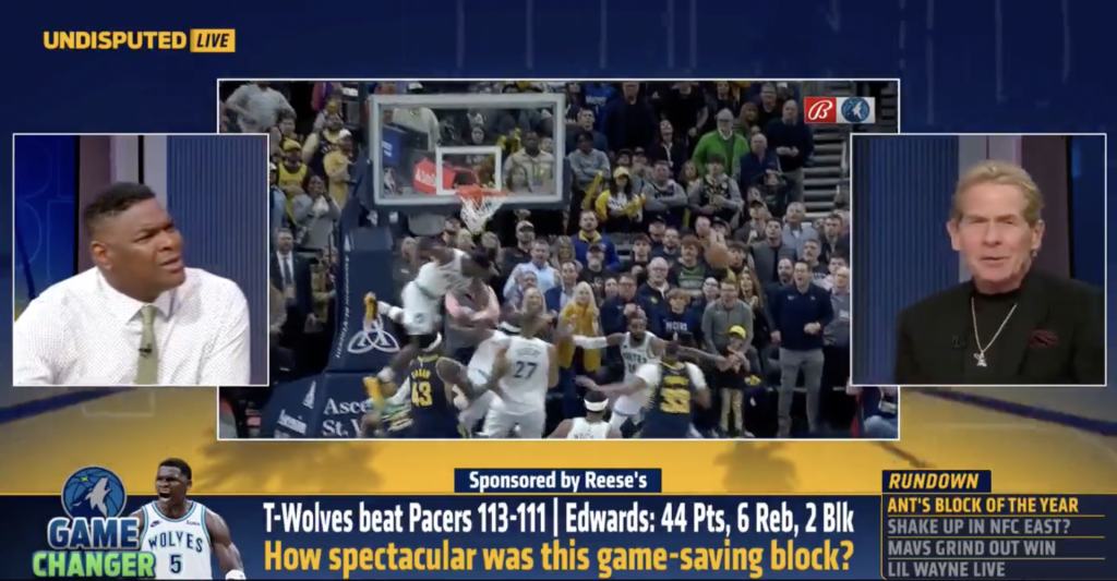 Featured image for "Anthony Edwards' Epic Game-Winning Block Silences Critics and Seals T-Wolves' Victory"