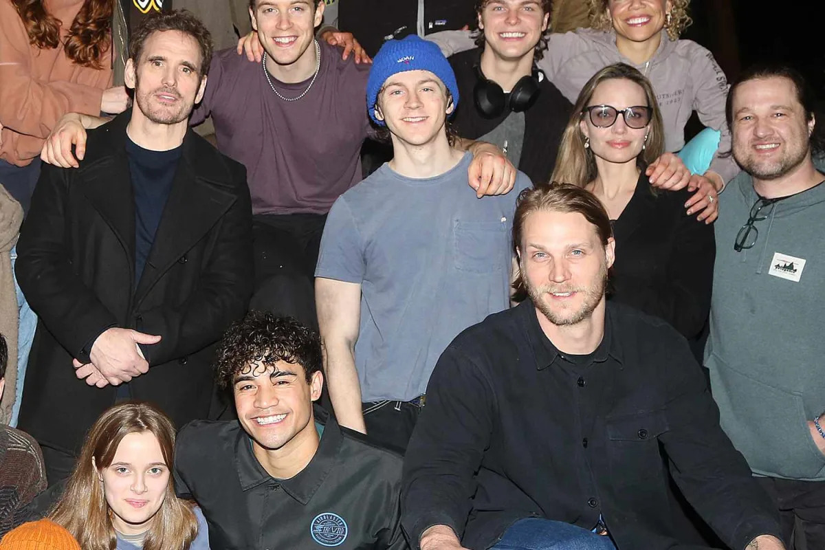 Angelina Jolie and Matt Dillon Pose with Broadway's "The Outsiders" Cast