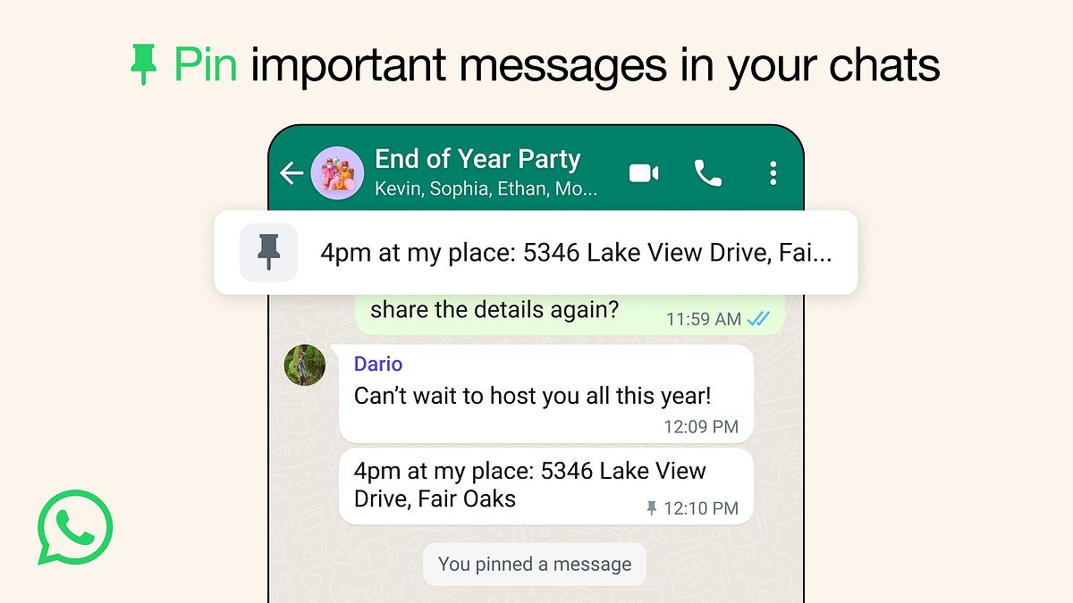 Featured image for "WhatsApp Introduces Pinned Messages for Easy Access to Important Chats"