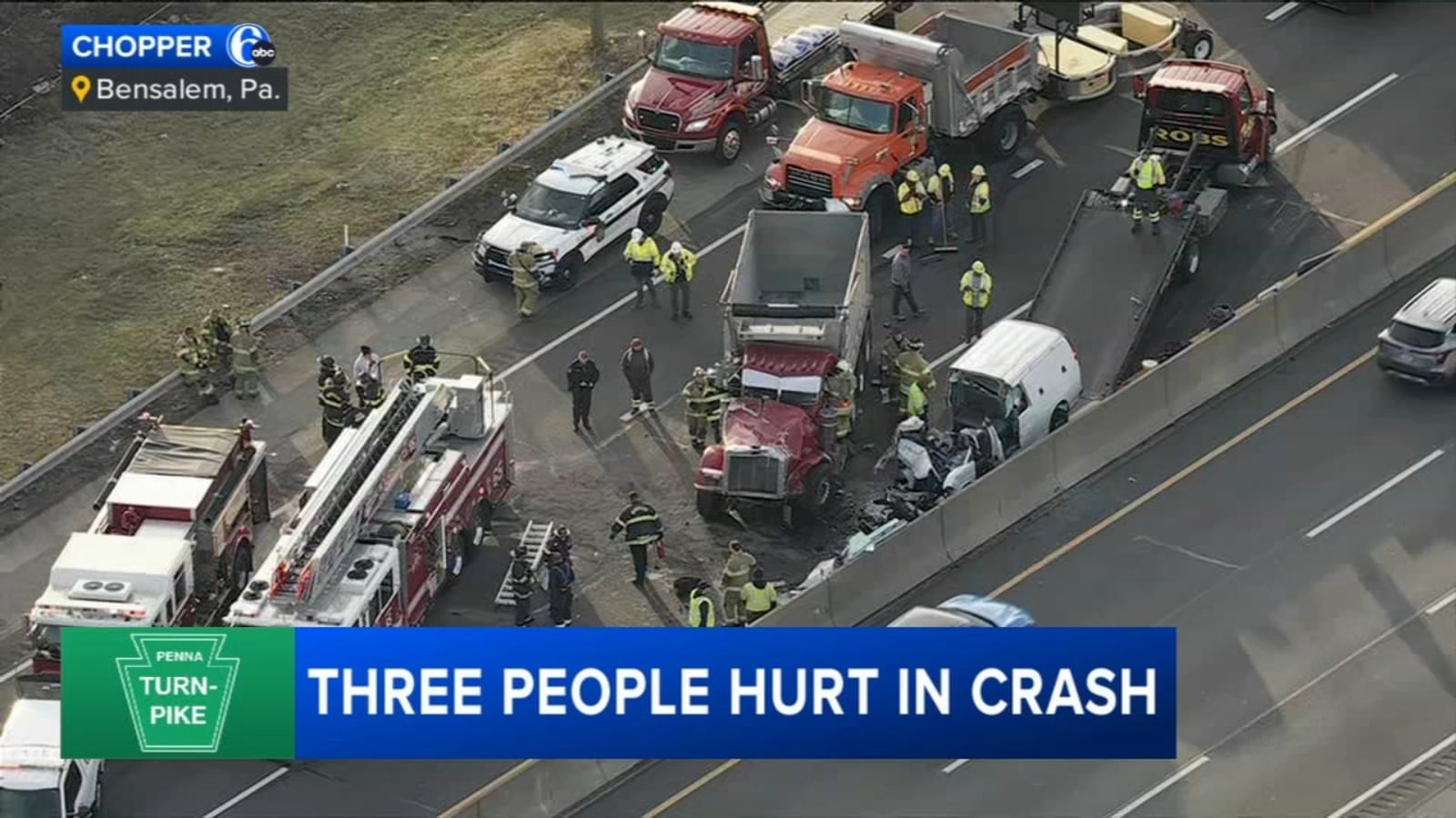 Featured image for Pennsylvania Turnpike Crash in Bensalem Causes Injuries and Traffic Delays