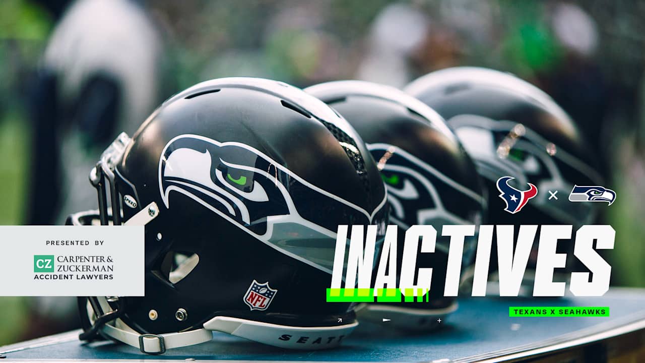 Featured image for Seahawks' Defensive Inactives and Practice Squad Elevations Ahead of Texans Matchup