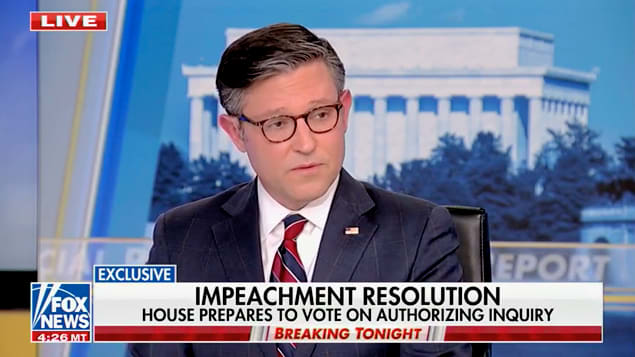 Featured image for "Fox News Host Confronts Mike Johnson on His Flip-Flopping Impeachment Stance"