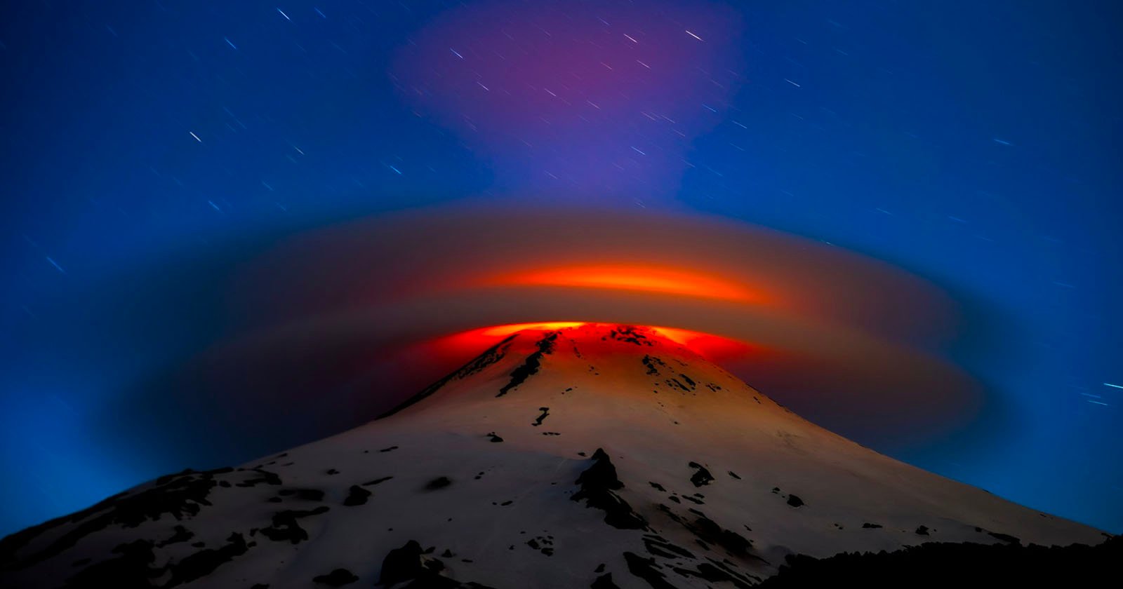 "Volcanic Glow Captures Weather Photographer of the Year Award"
