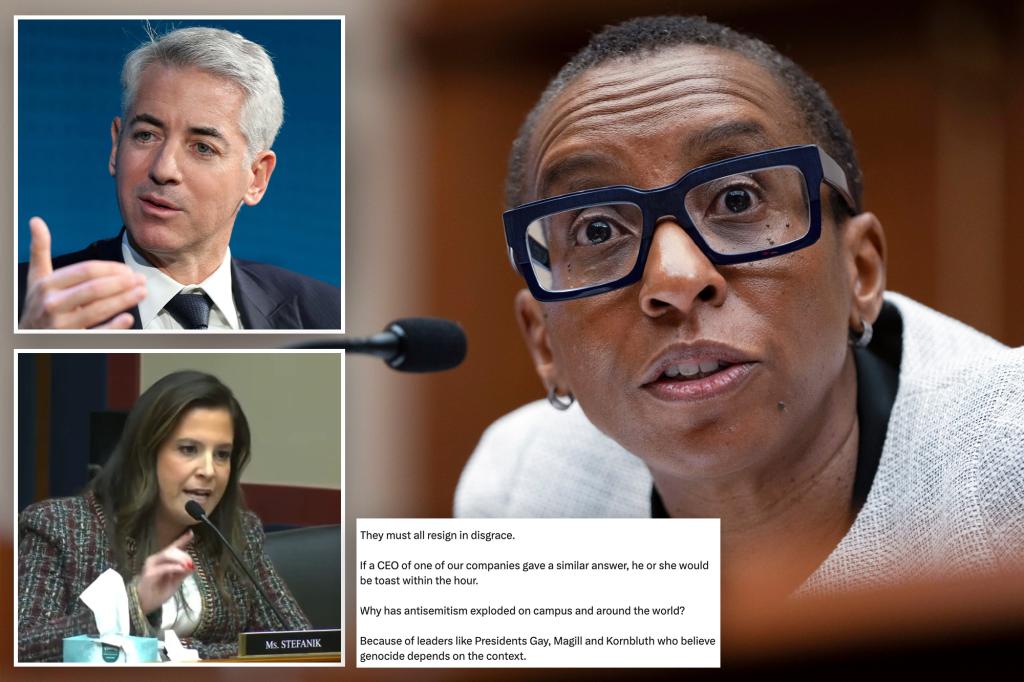 "Bill Ackman Calls for Resignations Over Ivy League's Antisemitism Failures"