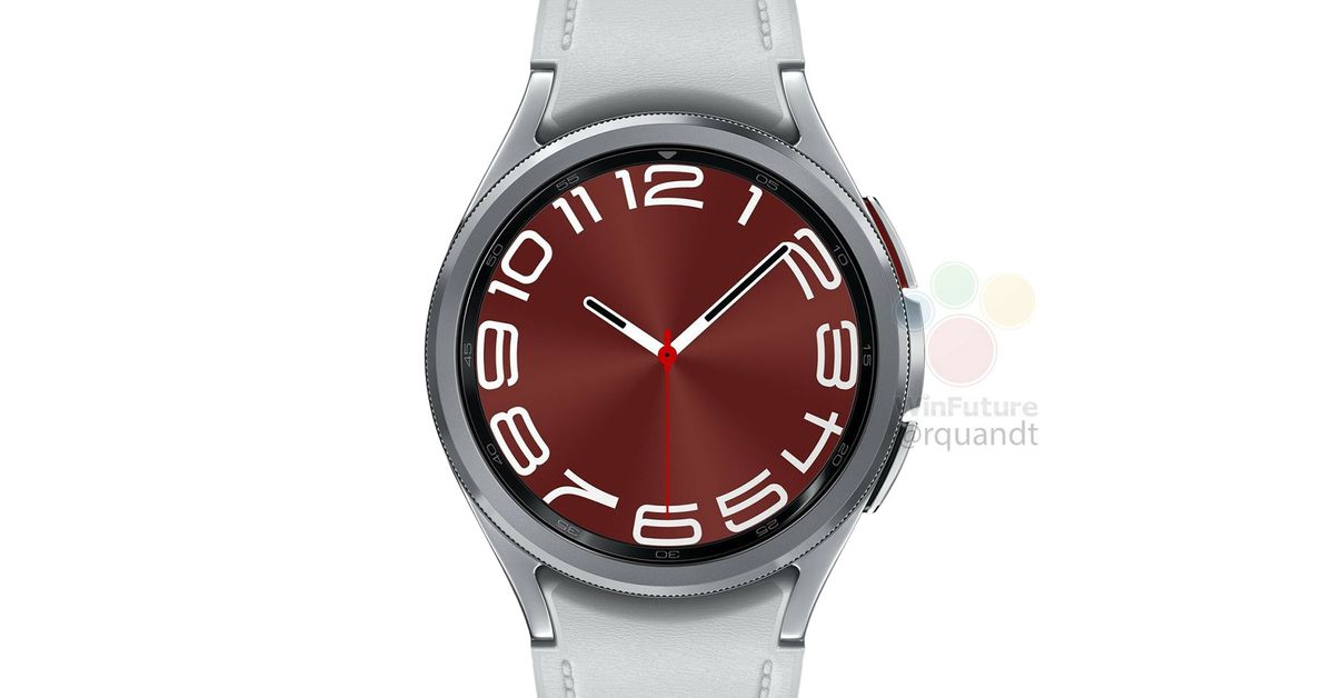 Featured image for "Samsung's Galaxy Watch 6 boasts thinner bezels and new design in leaked images."