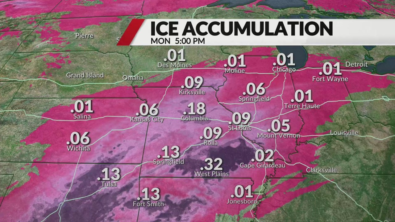 "Monday's Forecast: Hours of Freezing Rain and Icy Roads Expected in St. Louis Metro"