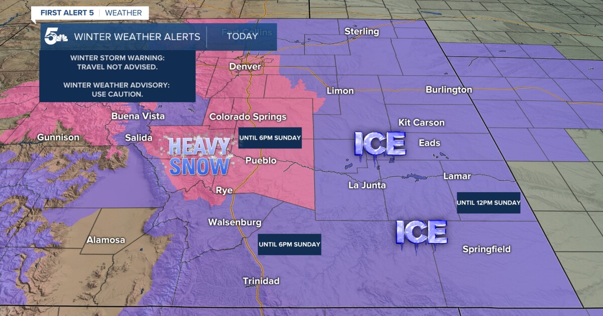 Winter Storm Warning: Heavy Snow Expected in Southern Colorado and Midwest
