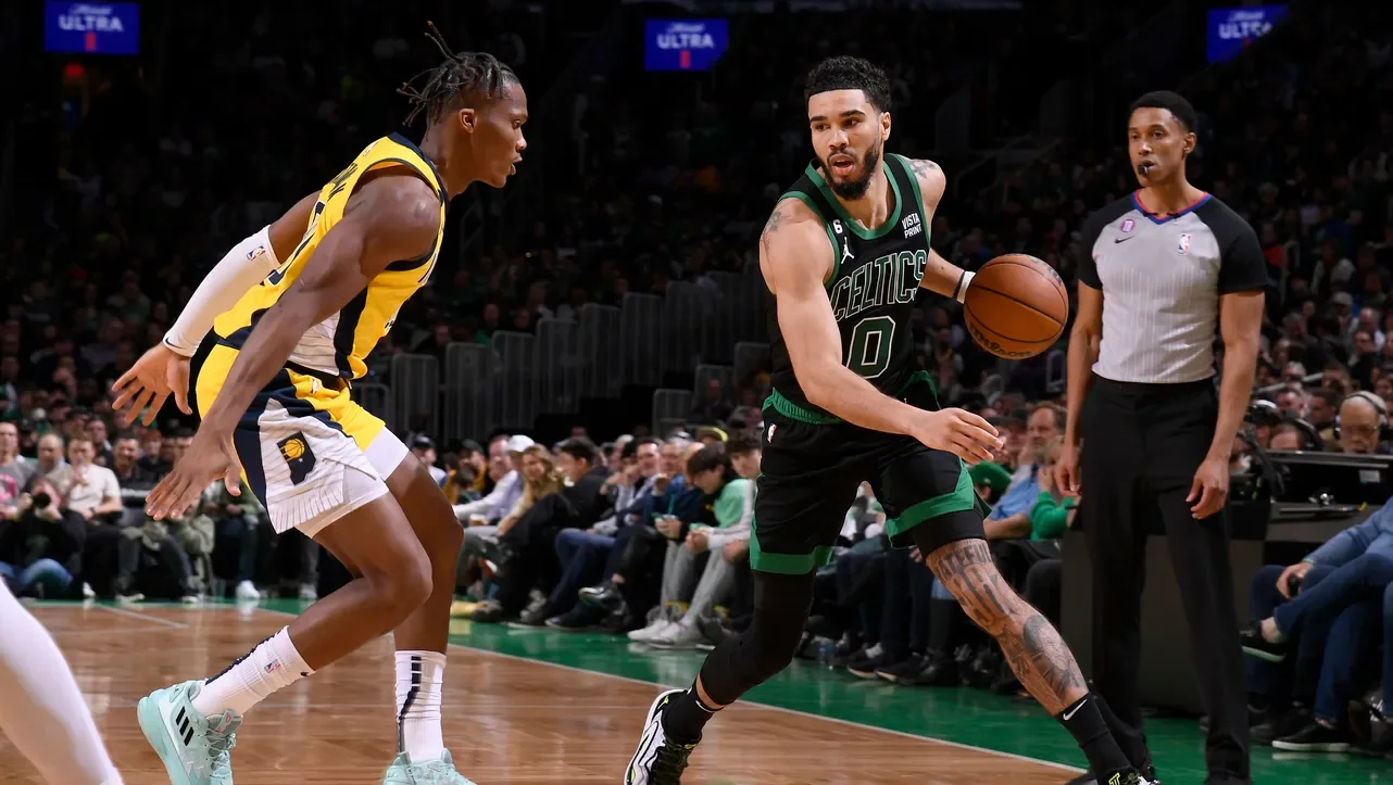 "The Jays lead Celtics to dominant victory over Pacers"