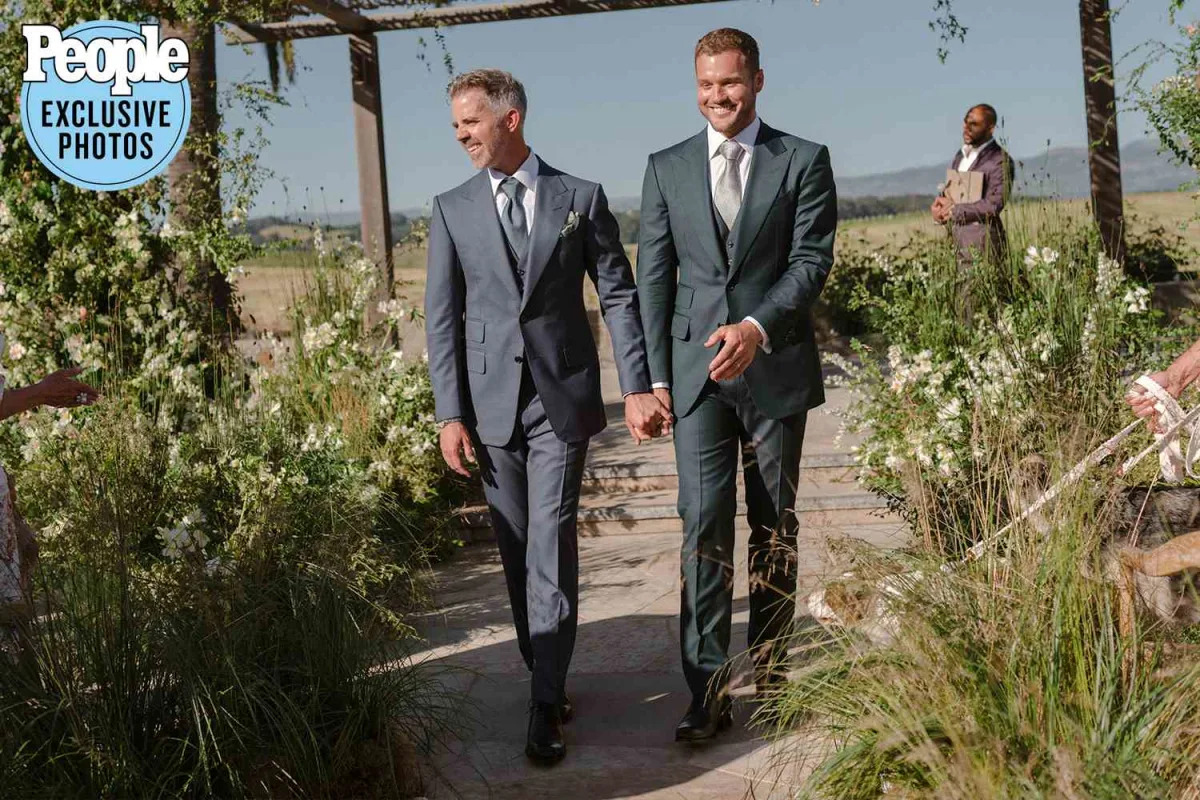 Featured image for Colton Underwood ties the knot with Jordan C. Brown in Napa Valley.
