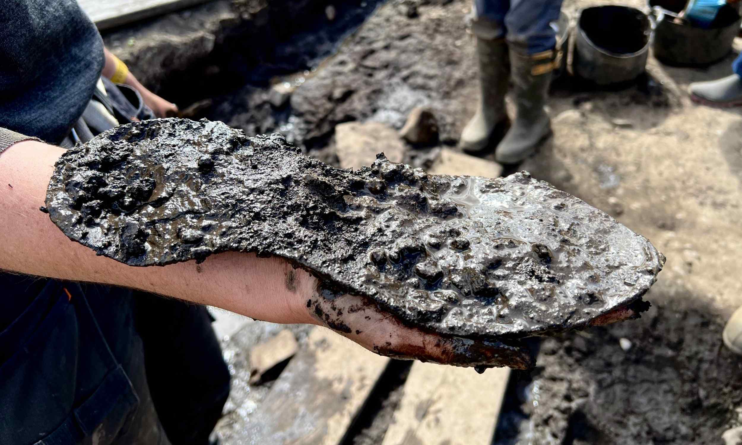 Featured image for Archaeologists Uncover 2,000-Year-Old Giant Shoes, the Largest Ever Found
