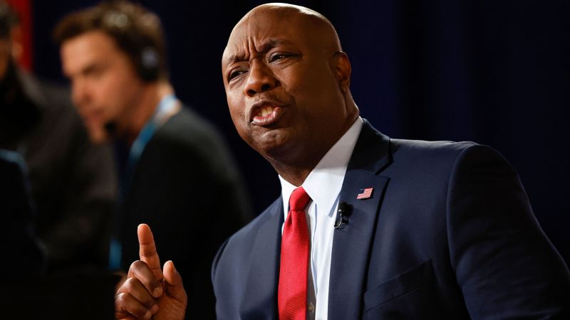 "Tim Scott Unveils Bold Economic Vision for 2024 Race, Focusing on Tax Cuts and Spending Reduction"