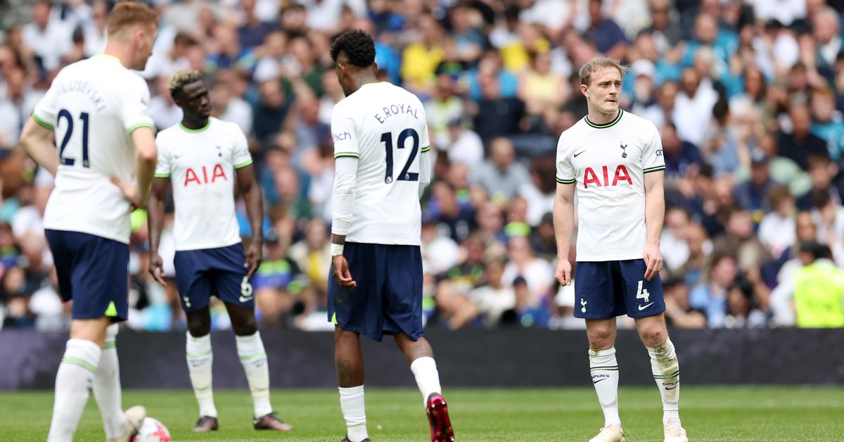 Featured image for Tottenham's European hopes in jeopardy after 3-1 defeat to Brentford.