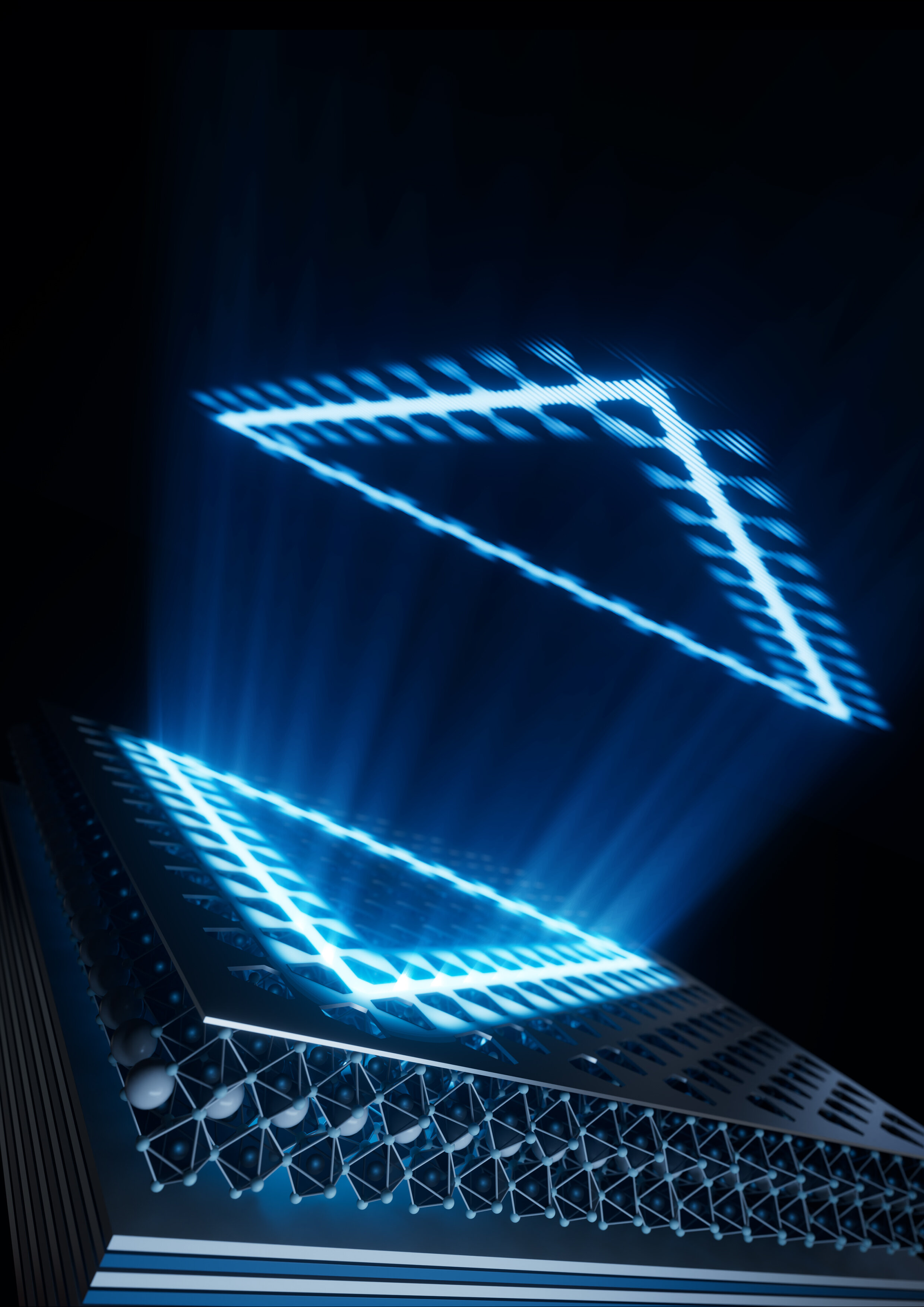 Featured image for "First Room-Temperature Topological Quantum Simulator Achieves Strong Light-Matter Interaction"